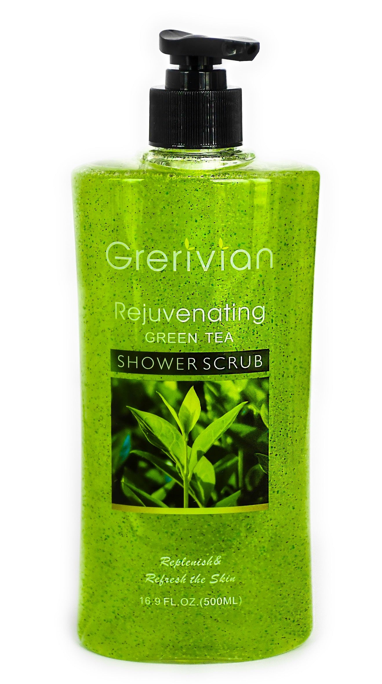 Grerivian GREEN TEA SHOWER SCRUB - Exfoliating, rejuvenating Body Wash - GRERIVIAN COSMETICS